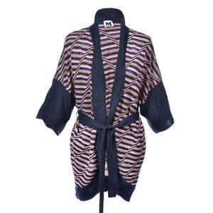 Missoni Shawl Collar Wool Wrap Cardigan Short Sleeve Size 6